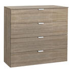 KOMMODE 80/80/42 cm  - Alufarben/Sonoma Eiche, KONVENTIONELL, Holzwerkstoff/Metall (80/80/42cm) - Carryhome