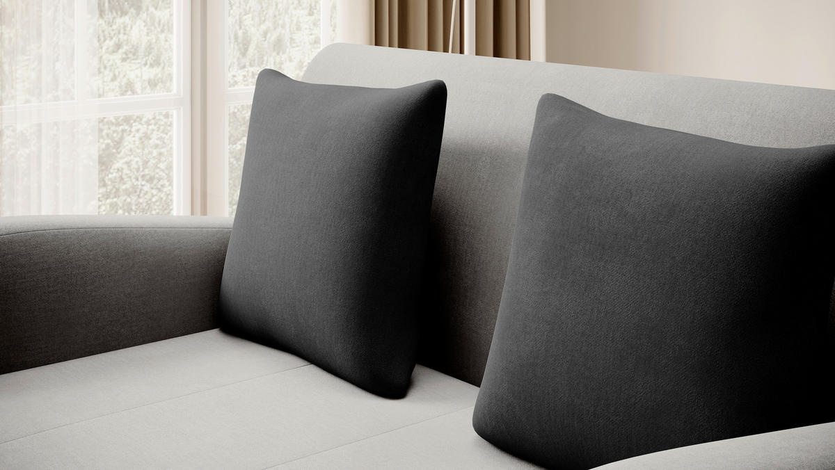 SCHLAFSOFA in Textil Anthrazit, Hellgrau  - Anthrazit/Hellgrau, Design, Kunststoff/Textil (244/97/97cm) - MID.YOU