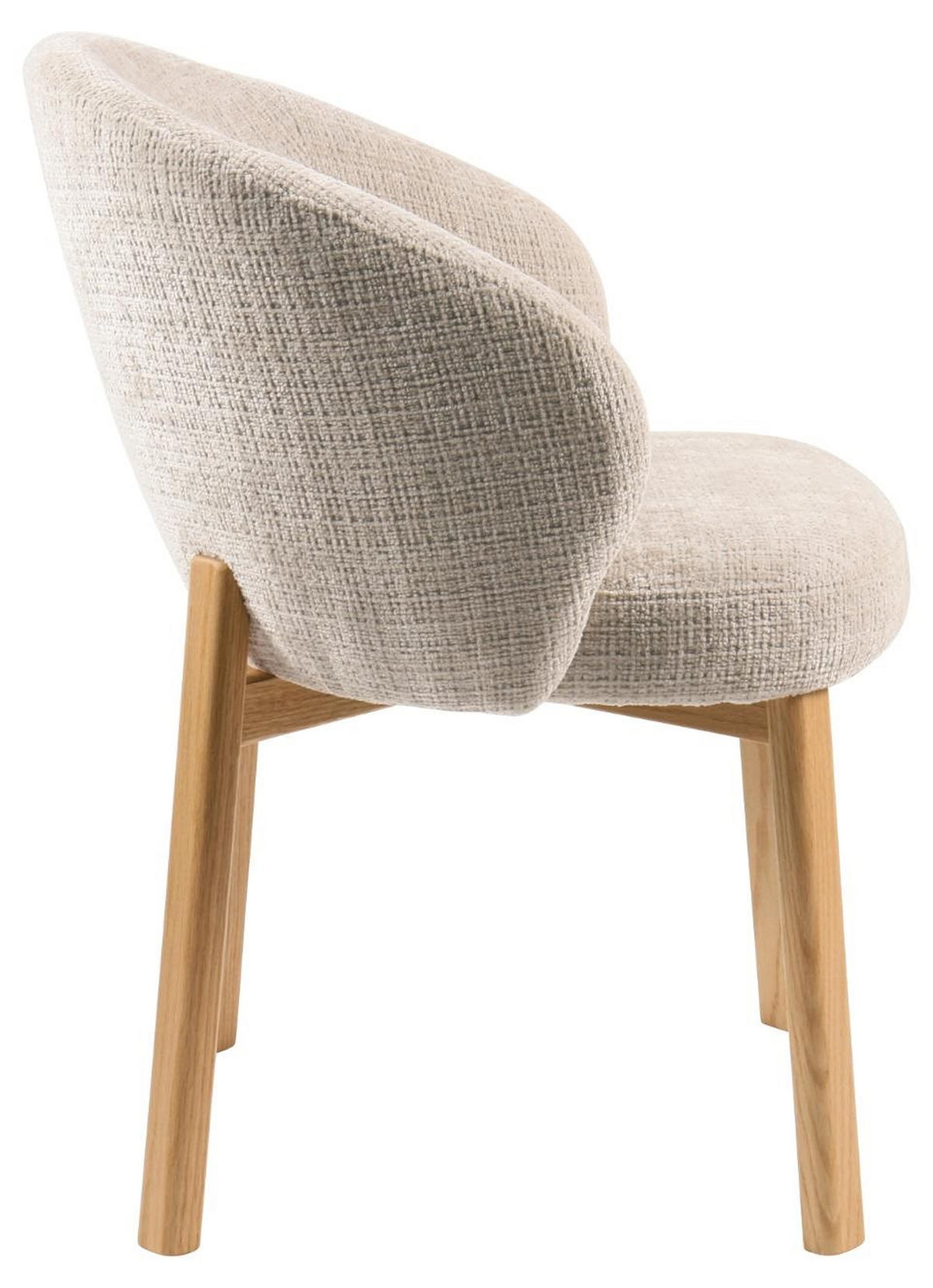 ARMLEHNSTUHL in Holz, Textil Beige  - Beige/Naturfarben, MODERN, Holz/Textil (55,5/80,5/60cm) - MID.YOU