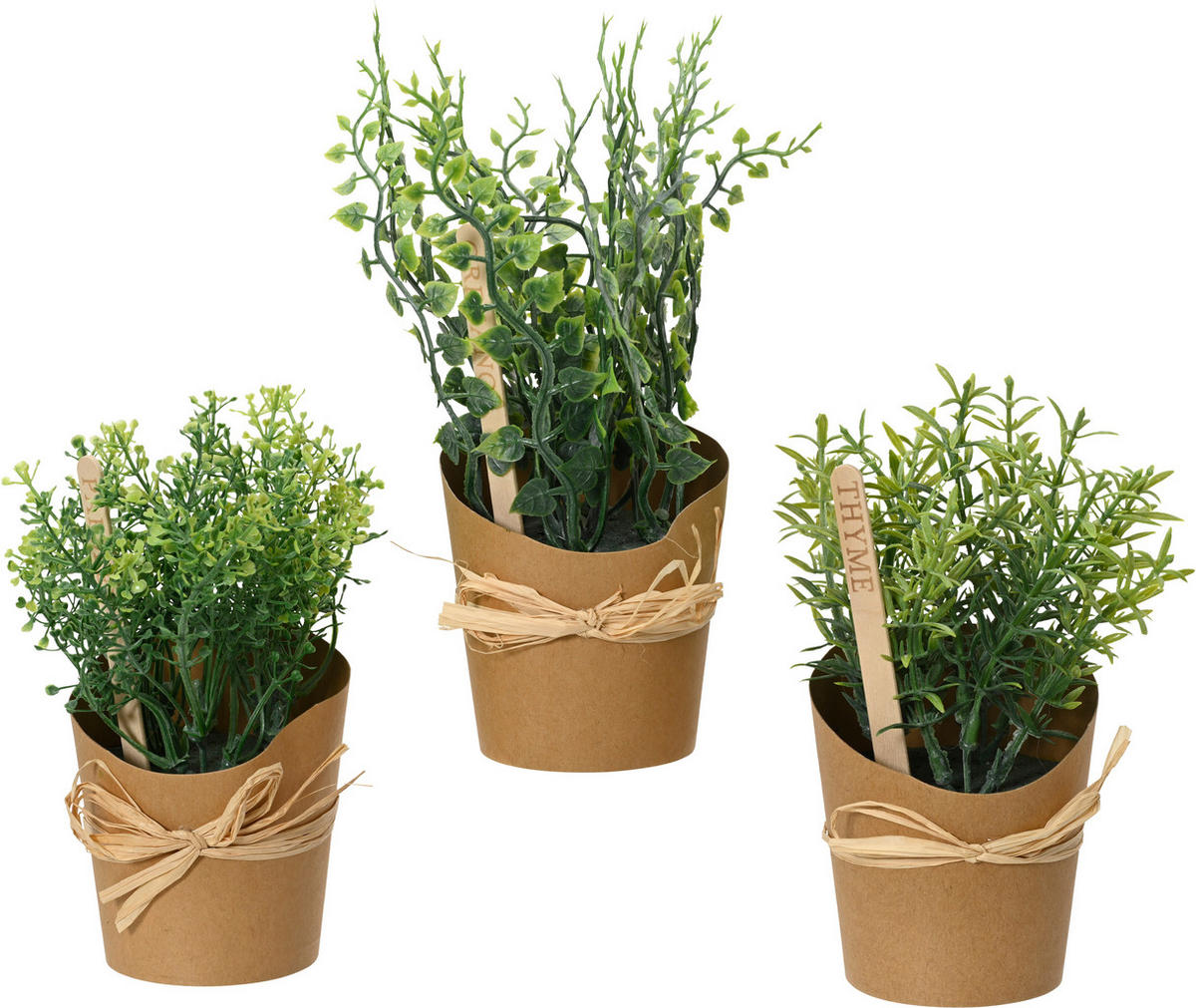 KUNSTPFLANZE Kräuter  - Naturfarben/Grün, LIFESTYLE, Kunststoff (9,00/9,00/19,00cm)