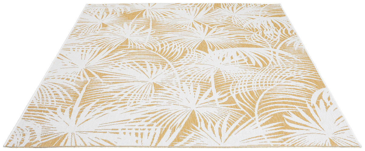 FLACHWEBETEPPICH 80/150 cm CEBU Gelb, Weiß  - Gelb/Weiß, Design, Textil (80/150cm) - Novel