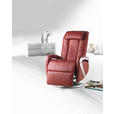 MASSAGESESSEL Lederlook Rot    - Chromfarben/Rot, Design, Textil (75/110/113cm) - Cantus