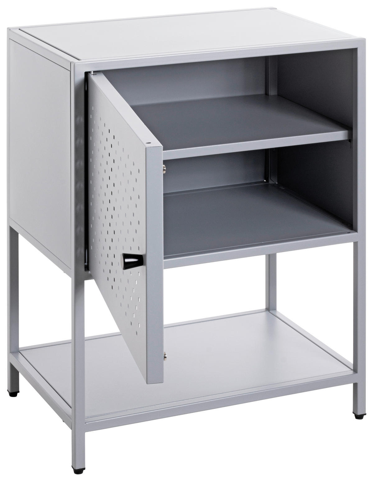 NACHTSCHRANK 45/60/30 cm  - Grau, Design, Metall (45/60/30cm)