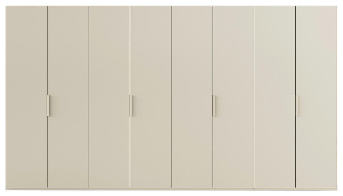 DREHTÜRENSCHRANK 400/235/61 cm,  in Champagner, 8-türig  - Champagner, Basics, Holzwerkstoff/Metall (400/235/61cm) - Novel