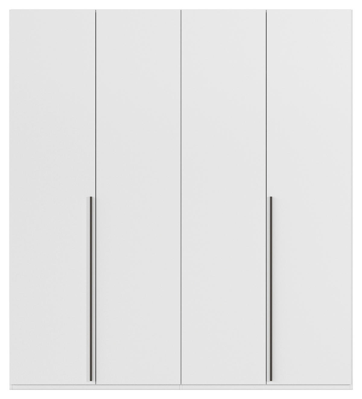DREHTÜRENSCHRANK 201/223/60 cm 4-türig Weiß  - Graphitfarben/Weiß, Design, Holzwerkstoff/Metall (201/223/60cm) - home24
