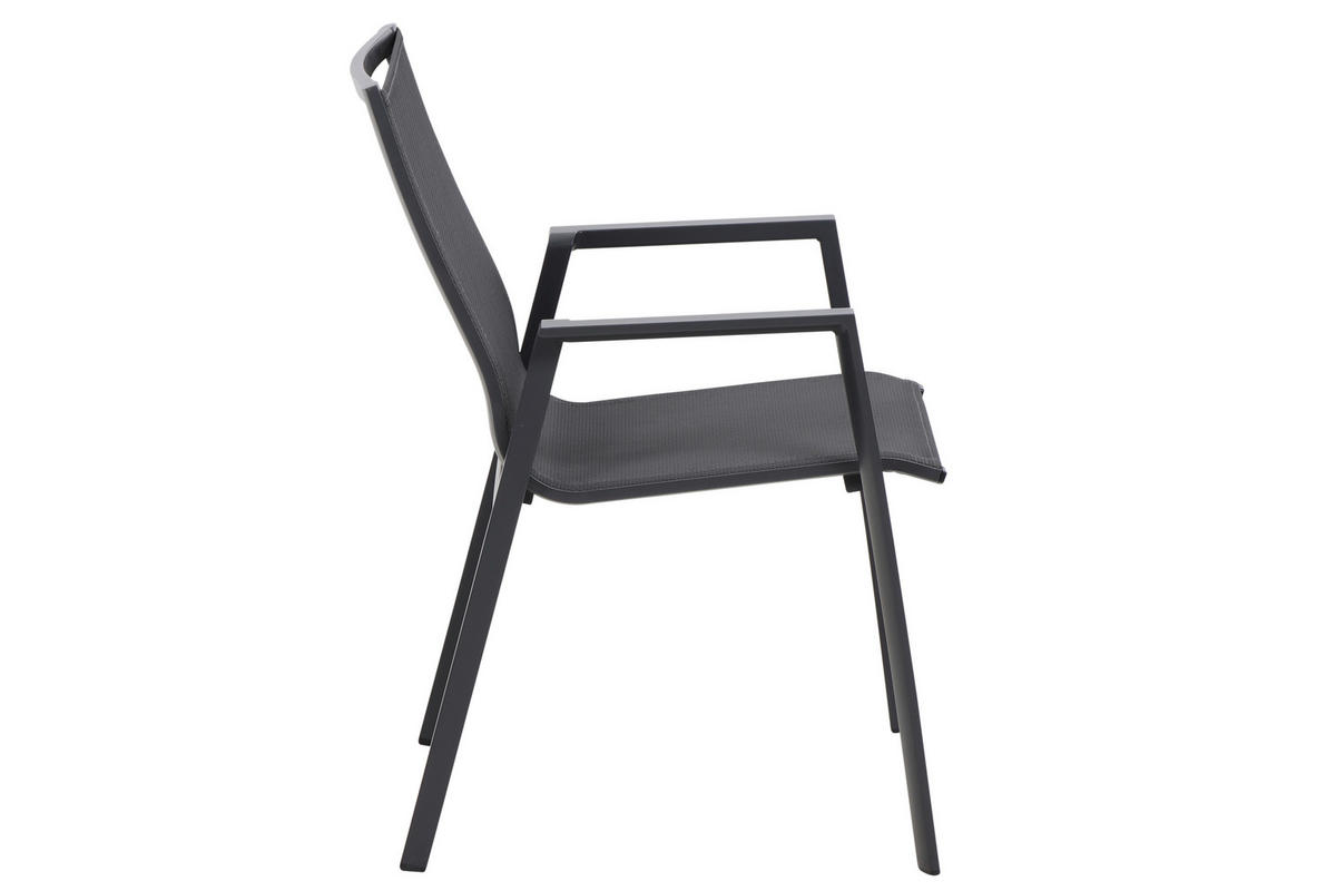 GARTENTISCHGRUPPE Aluminium  - Anthrazit, MODERN, Keramik/Kunststoff (100/88/260cm) - Siena Garden