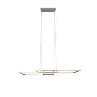 LED-HÄNGELEUCHTE 100/28/150 cm    - Alufarben/Nickelfarben, Design, Metall (100/28/150cm) - Trio Leuchten