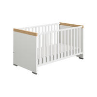 GITTERBETT Kira Eiche Nebraska/Kreideweiß 70/140 cm  - Eichefarben/Weiß, KONVENTIONELL, Holzwerkstoff (70/140cm) - Paidi
