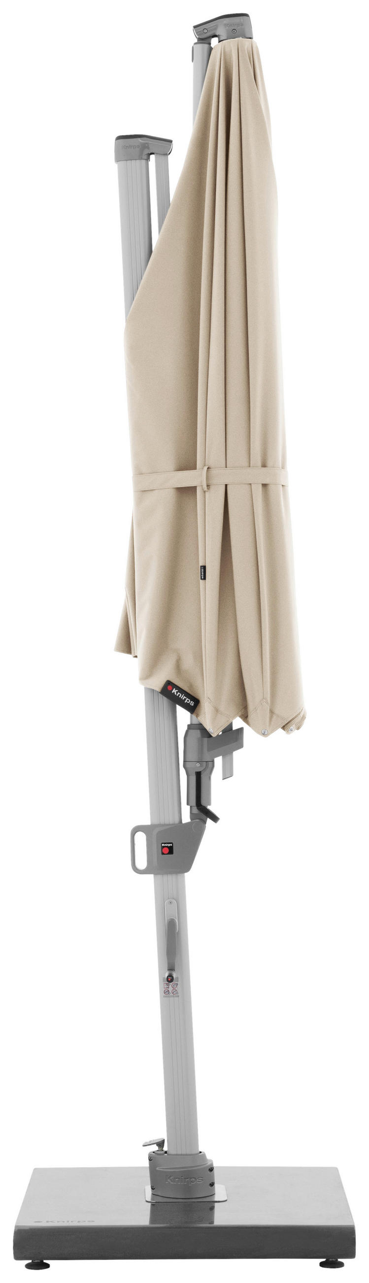 AMPELSCHIRM 340 cm Naturfarben  - Silberfarben/Naturfarben, Basics, Textil/Metall (340/340cm) - KNIRPS