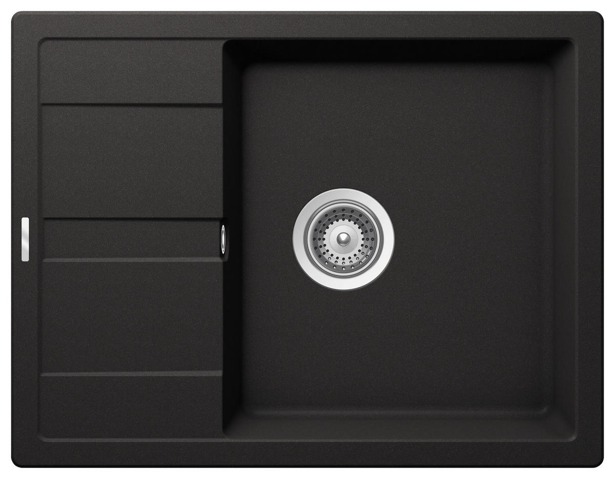 SPÜLE 17501100650500500-81  - Schwarz, Basics, Stein (65/20/50cm) - Respekta