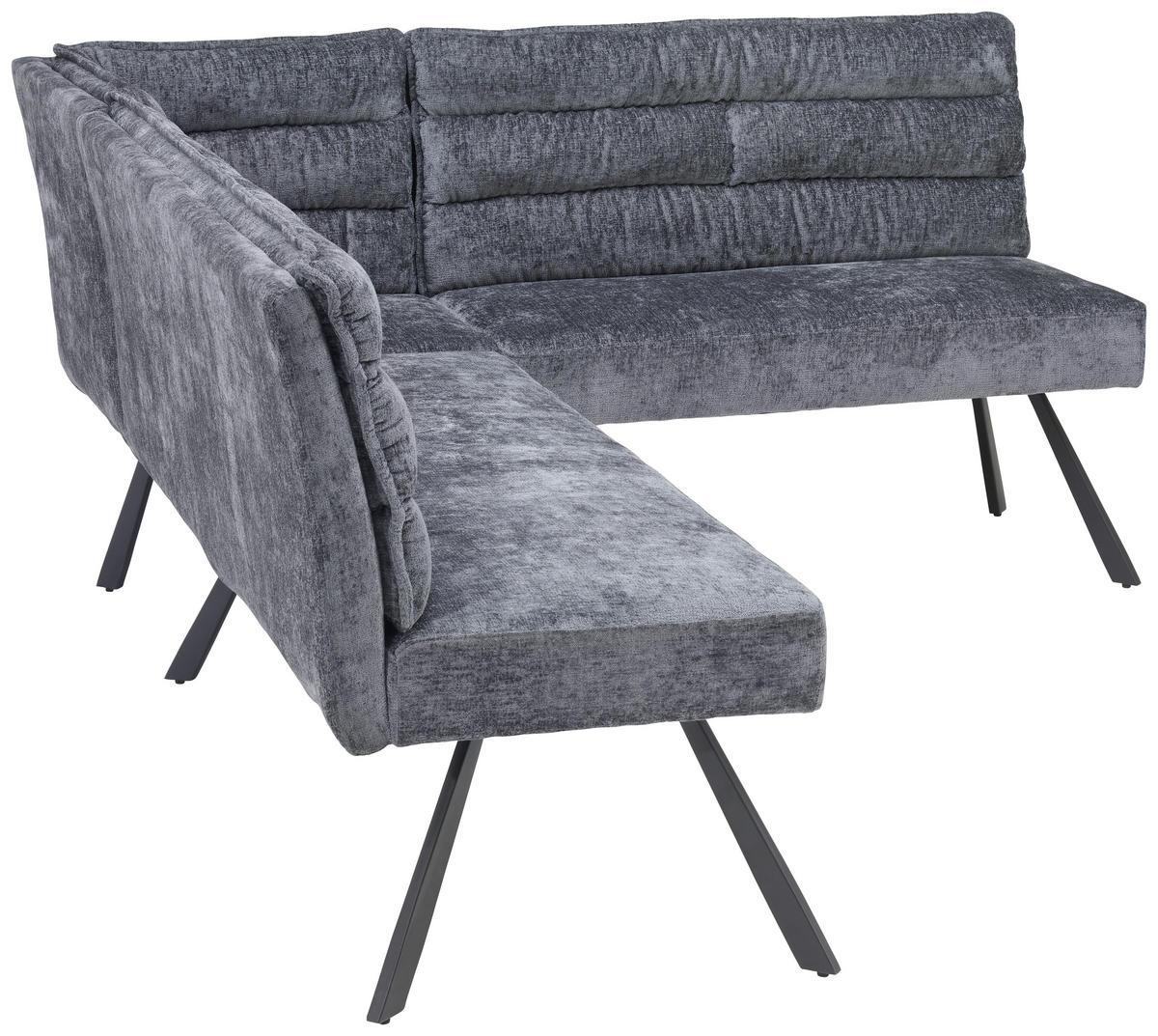ROHOVÁ LAVICA, sivá - čierna/sivá, Lifestyle, kov/textil (176-214/68/88cm) - Livetastic