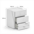 NACHTSCHRANK 48,3/59,5/44,3 cm  - Schwarz/Weiß, Design, Holzwerkstoff/Kunststoff (48,3/59,5/44,3cm) - Novel