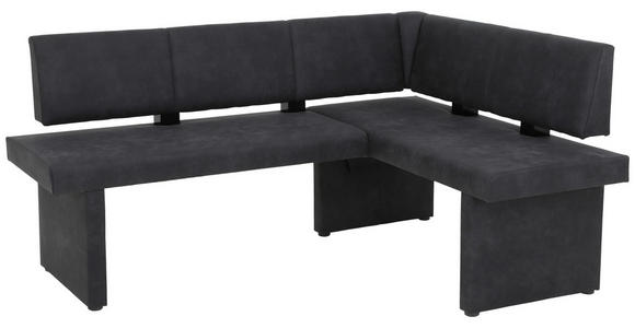 ECKBANK 128/168 cm Mikrofaser Anthrazit - Anthrazit, MODERN, Textil (128/168cm) - Carryhome