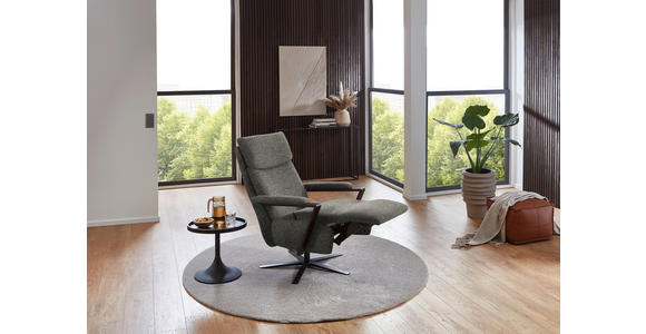 RELAXSESSEL in Textil Graubraun  - Graubraun/Schwarz, Design, Textil/Metall (68/117/85cm) - Cantus