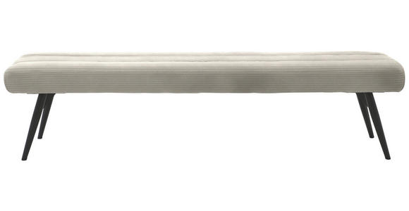 SITZBANK in Textil Naturfarben  - Schwarz/Naturfarben, Design, Textil/Metall (200/48/47cm) - Dieter Knoll