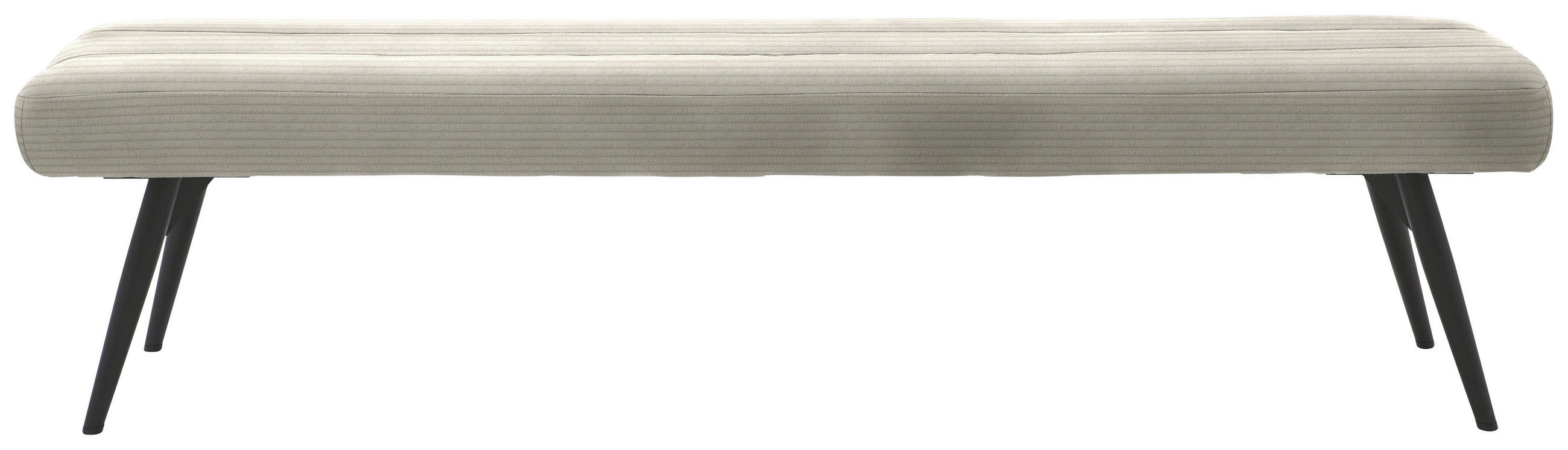 SITZBANK in Textil Naturfarben  - Schwarz/Naturfarben, Design, Textil/Metall (200/48/47cm) - Dieter Knoll