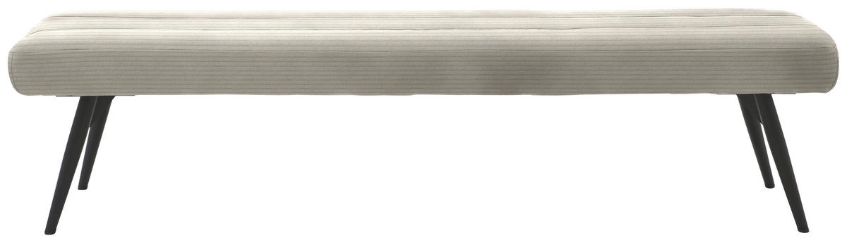 SITZBANK in Textil Naturfarben  - Schwarz/Naturfarben, Design, Textil/Metall (200/48/47cm) - Dieter Knoll