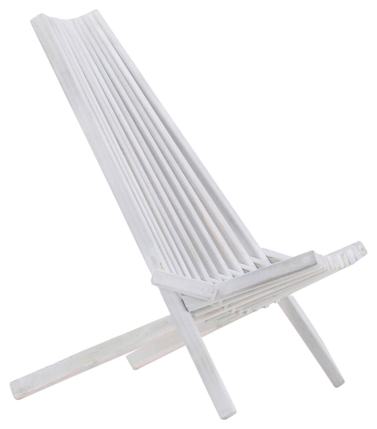 STRANDSTUHL Akazie Weiß  - Weiß, KONVENTIONELL, Holz (57/79/73cm) - Gardenson