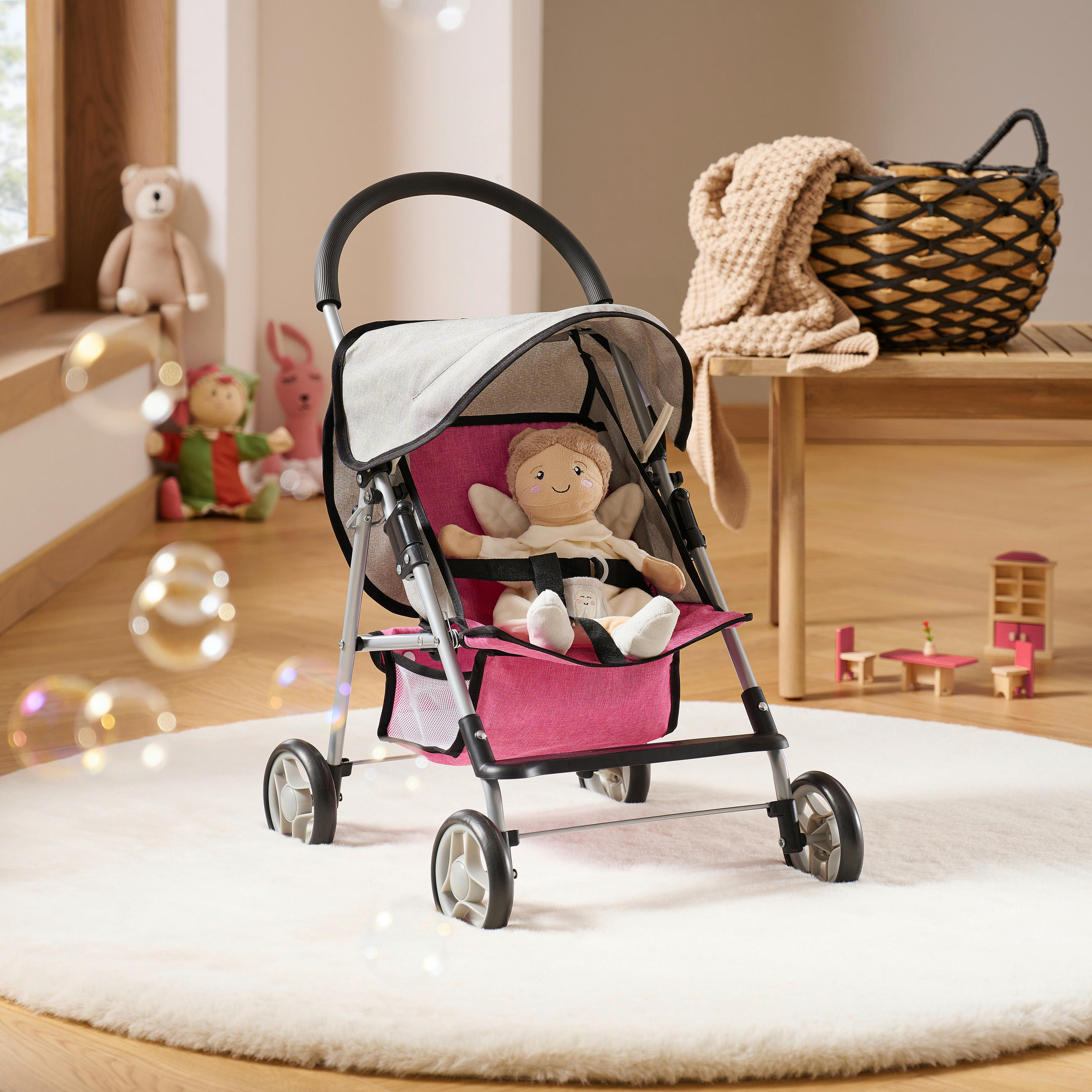 GOLFOVÝ KOČÍK PRE BÁBIKY - viacfarebná, Basics, kov/textil (47,5/33,5/60,5cm) - My Baby Lou