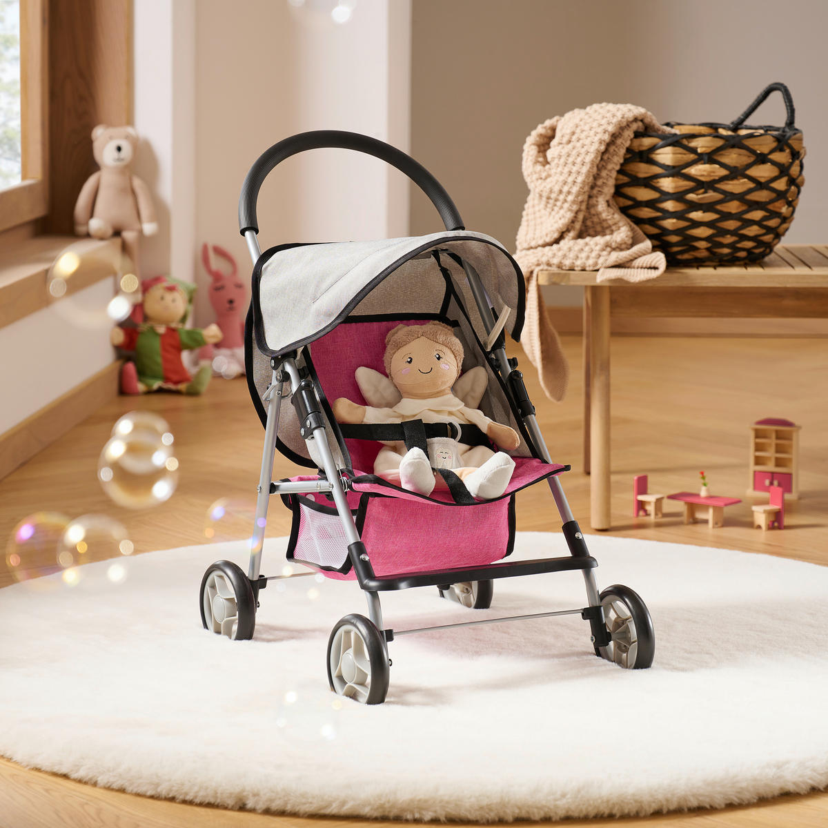 GOLFOVÝ KOČÍK PRE BÁBIKY - viacfarebná, Basics, kov/textil (47,5/33,5/60,5cm) - My Baby Lou