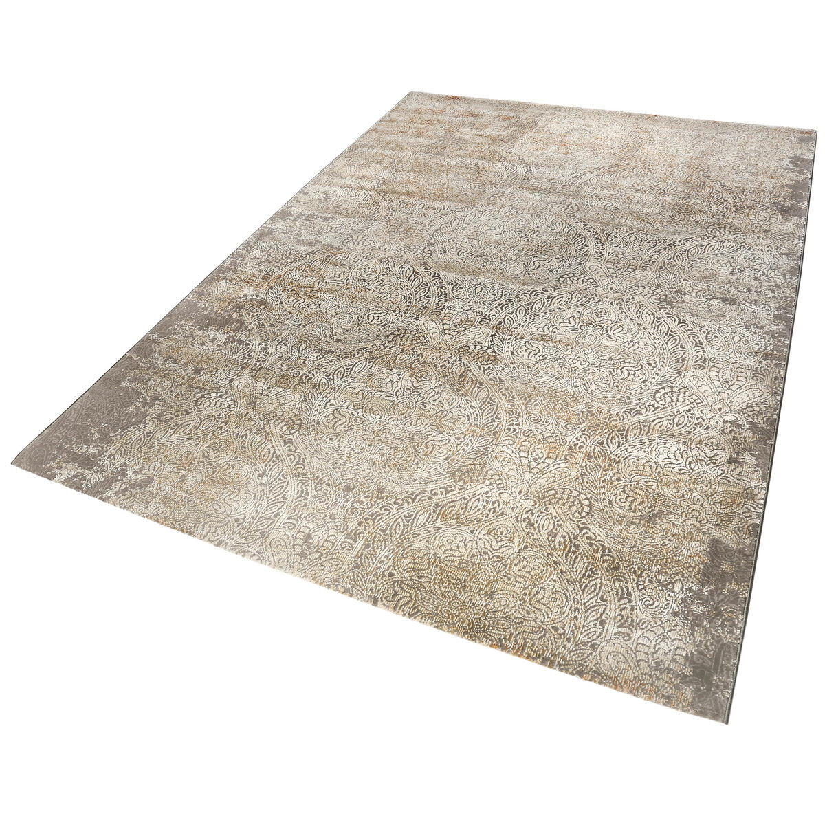 VINTAGE-TEPPICH 133/200 cm Baroque Vintage Grau, Silberfarben, Beige  - Beige/Silberfarben, LIFESTYLE, Textil (133/200cm) - WECON HOME