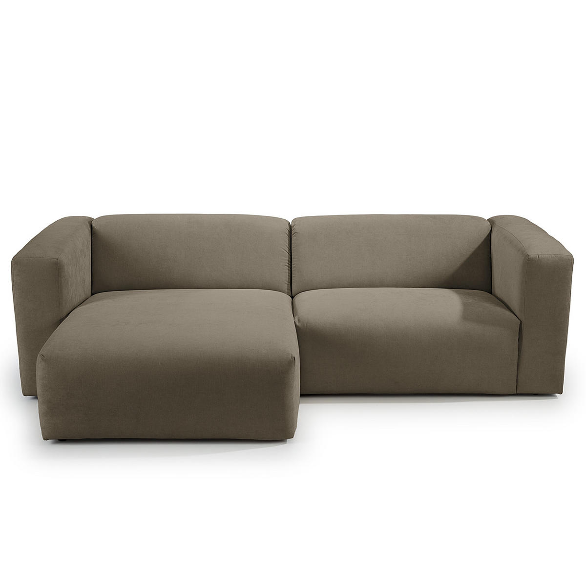 ECKSOFA in Struktur Dunkelgrau  - Dunkelgrau, Modern, Textil (255/72/160cm) - Trendmanufaktur