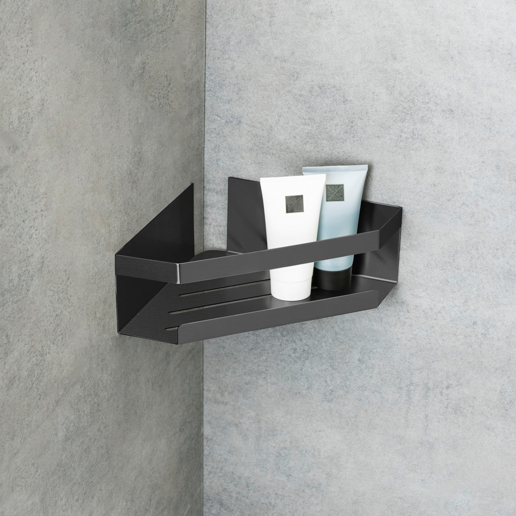 DUSCHABLAGE - Grau, KONVENTIONELL, Metall (28,5/8/18cm) - Schöner Wohnen