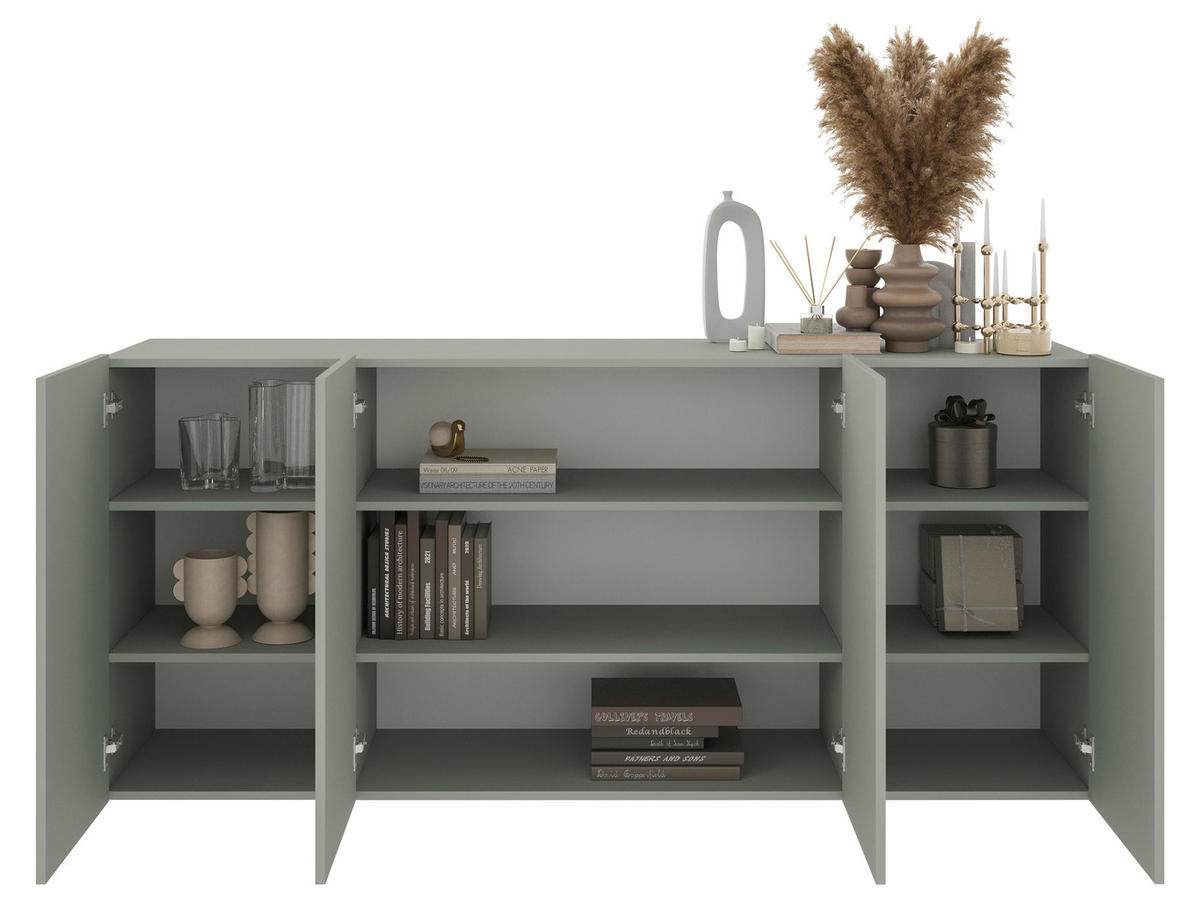 SIDEBOARD 180/80/42 cm  in Grün  - Grün, Design, Holzwerkstoff (180/80/42cm) - Hom`in