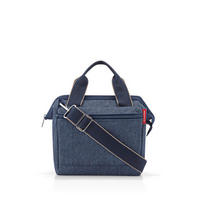 GEANTĂ DE MÂNĂ - albastru închis, Basics, textil (22/24/13cm)