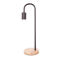 BORDSLAMPA 15/47/15 cm   - svart, Trend, metall/trä (15/47/15cm) - Kayoom