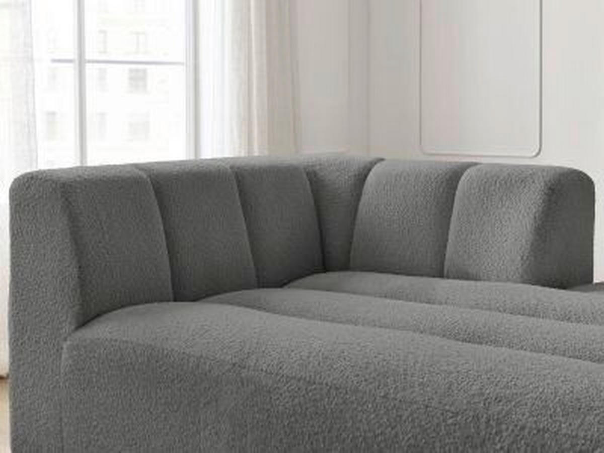 SOFAELEMENT ANNECY Bouclé Dunkelgrau  - Dunkelgrau/Schwarz, MODERN, Kunststoff/Textil (120/72/170cm)