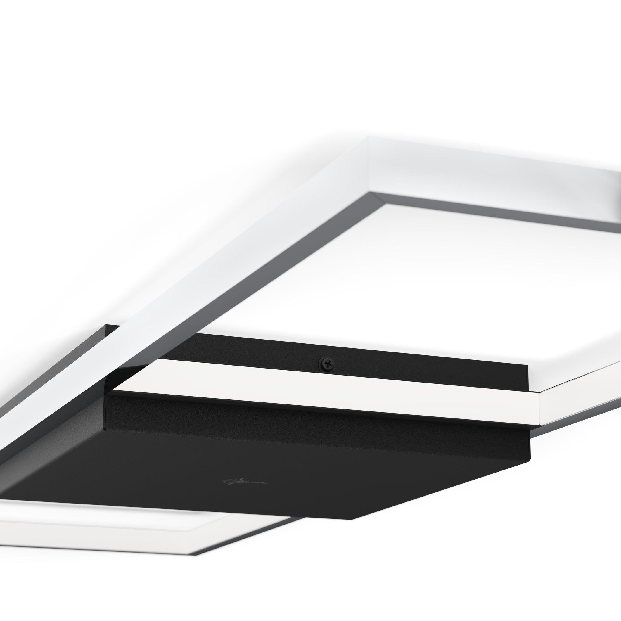 LED-DECKENLEUCHTE Cube Lights 78/22/4,5 cm - Chromfarben/Schwarz, Design, Kunststoff/Metall (78/22/4,5cm) - Joop!