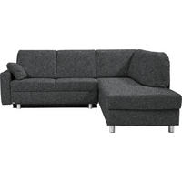 ECKSOFA  in Mikrovelours Anthrazit  227/208 cm  - Anthrazit/Alufarben, KONVENTIONELL, Textil/Metall (227/208cm) - Sedda