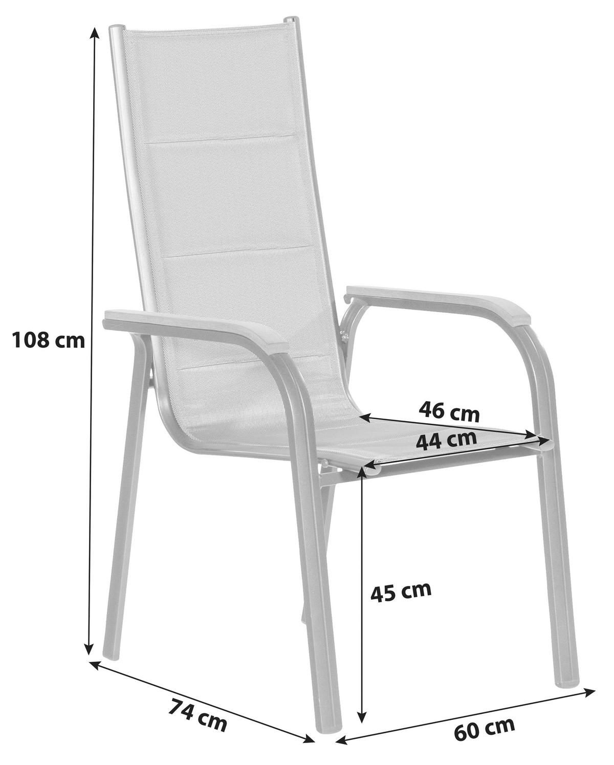 STAPELSESSEL in Metall, Textil Braun, Graphitfarben  - Graphitfarben/Braun, KONVENTIONELL, Textil/Metall (60/108/74cm) - Gardenson