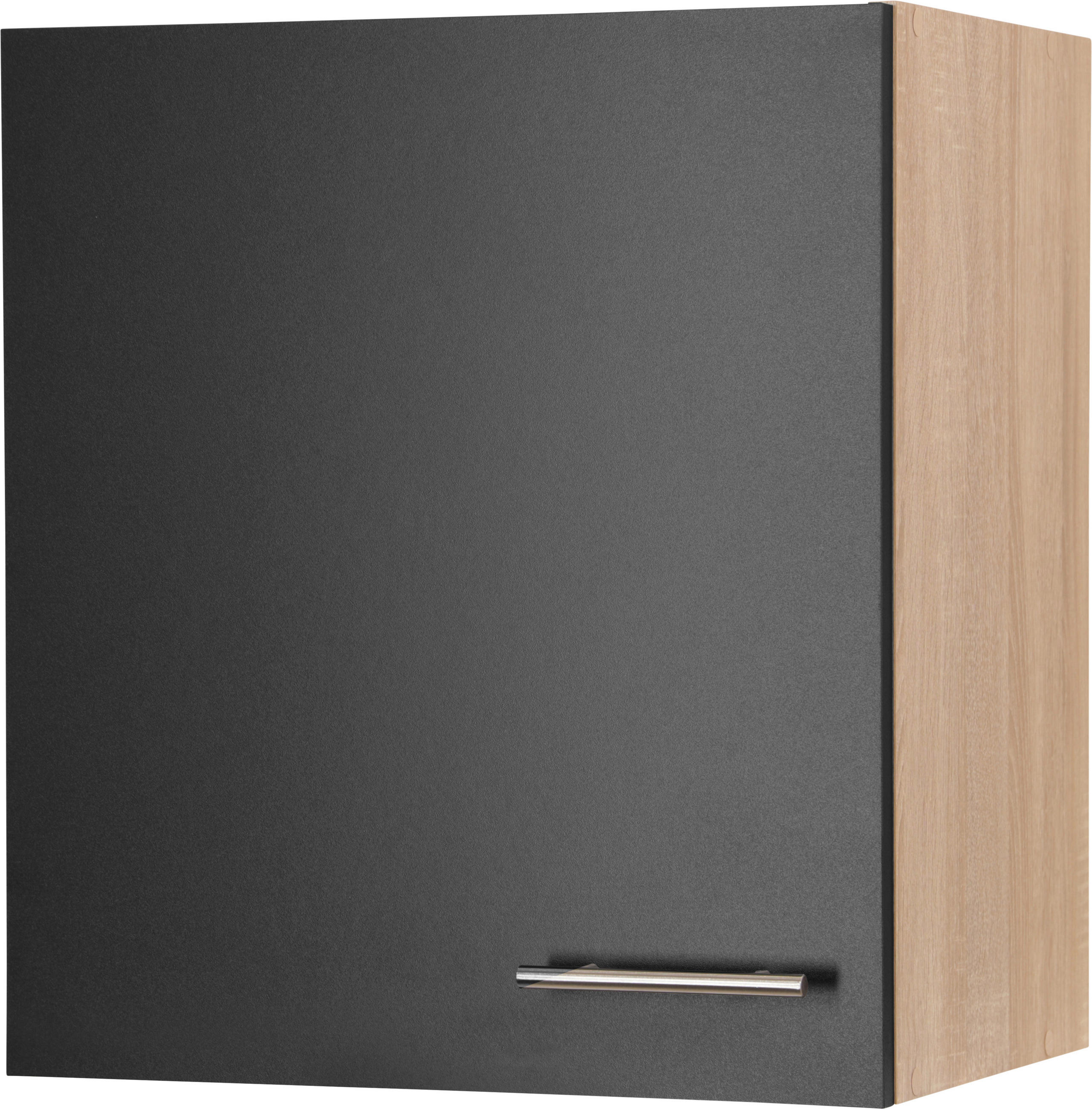 KÜCHENOBERSCHRANK 50/56,1/34,6 cm  in Schwarz, Eichefarben  - Eichefarben/Silberfarben, Basics, Holzwerkstoff/Metall (50/56,1/34,6cm) - Respekta