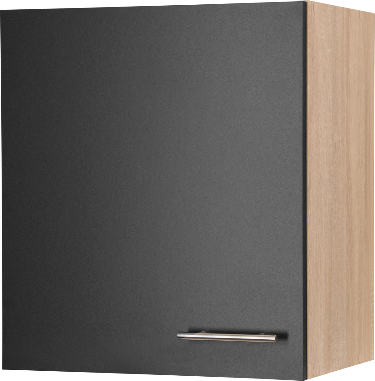 KÜCHENOBERSCHRANK 50/56,1/34,6 cm  in Schwarz, Eichefarben  - Eichefarben/Silberfarben, Basics, Holzwerkstoff/Metall (50/56,1/34,6cm) - Respekta