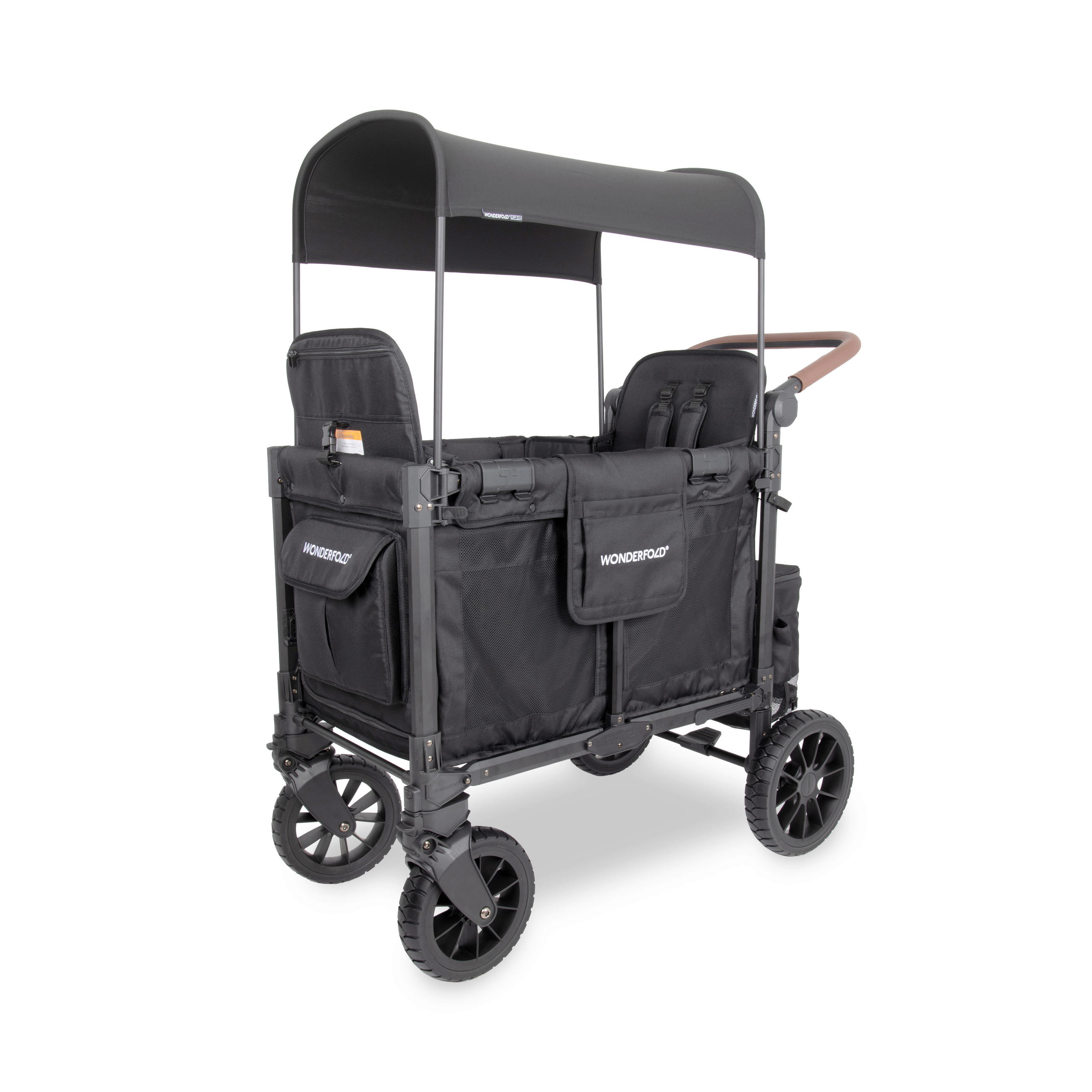 Wonderfold Bollerwagen W2 Luxe Pro Schwarz 64x109x113 cm