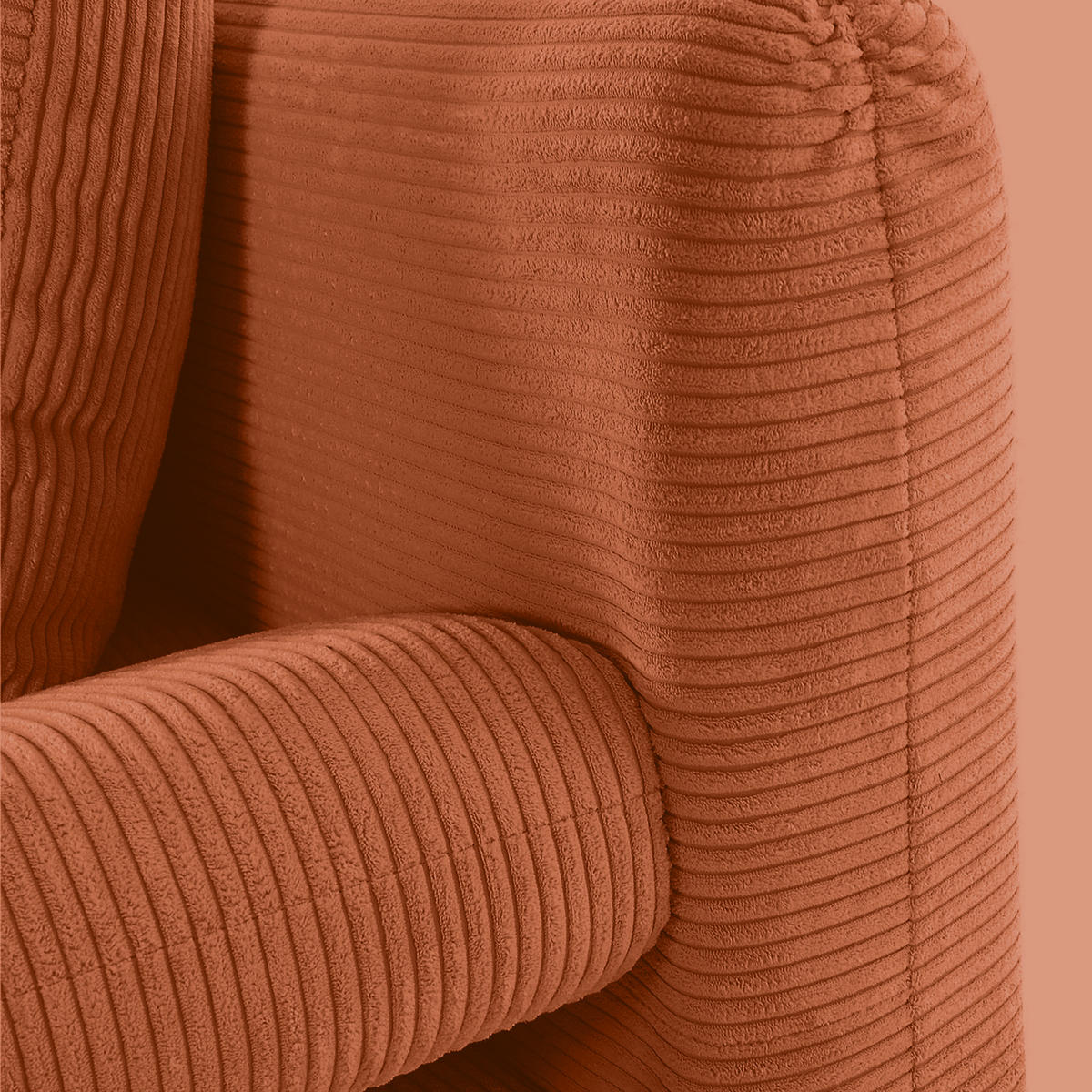 SCHLAFSOFA  mit Stoffauswahl, Liegefunktion, Schlafen auf Sitzhöhe, Rücken echt Cord Rostfarben  - Rostfarben/Schwarz, KONVENTIONELL, Textil/Metall (200/78/95cm) - home24