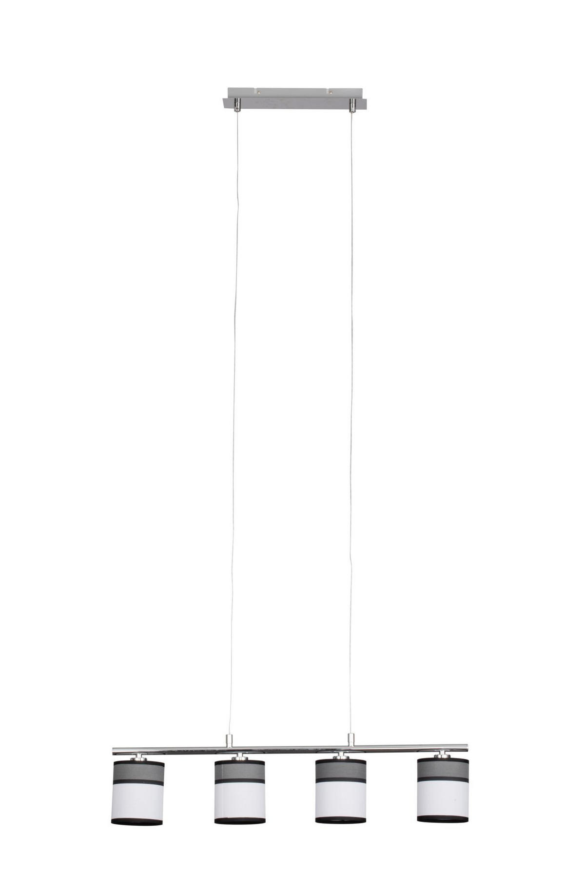 HÄNGELEUCHTE 70,5/10/150 cm  - Chromfarben/Dunkelgrau, Basics, Kunststoff/Textil (70,5/10/150cm) - Novel