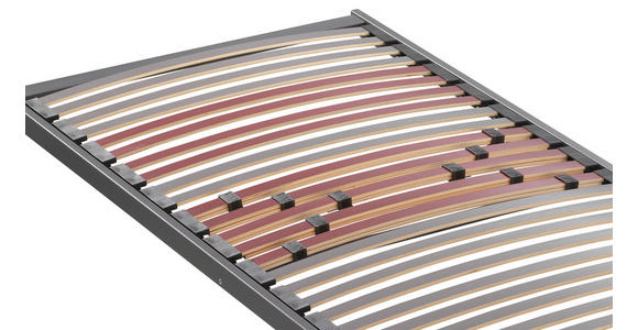 LATTENROST TOPFORM SPRINT S 80/210 cm Mittelzone verstellbar, Birke, Buche  - Dunkelgrau/Rot, Basics, Holz (80/210cm) - Novel