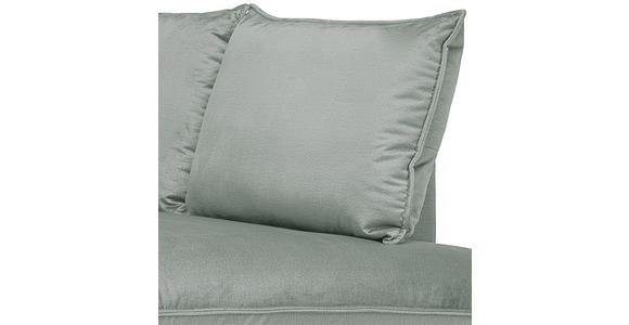 ECKSOFA in Samt Hellgrau 241/200 cm - Hellgrau/Schwarz, Design, Textil/Metall (241/200cm) - Carryhome