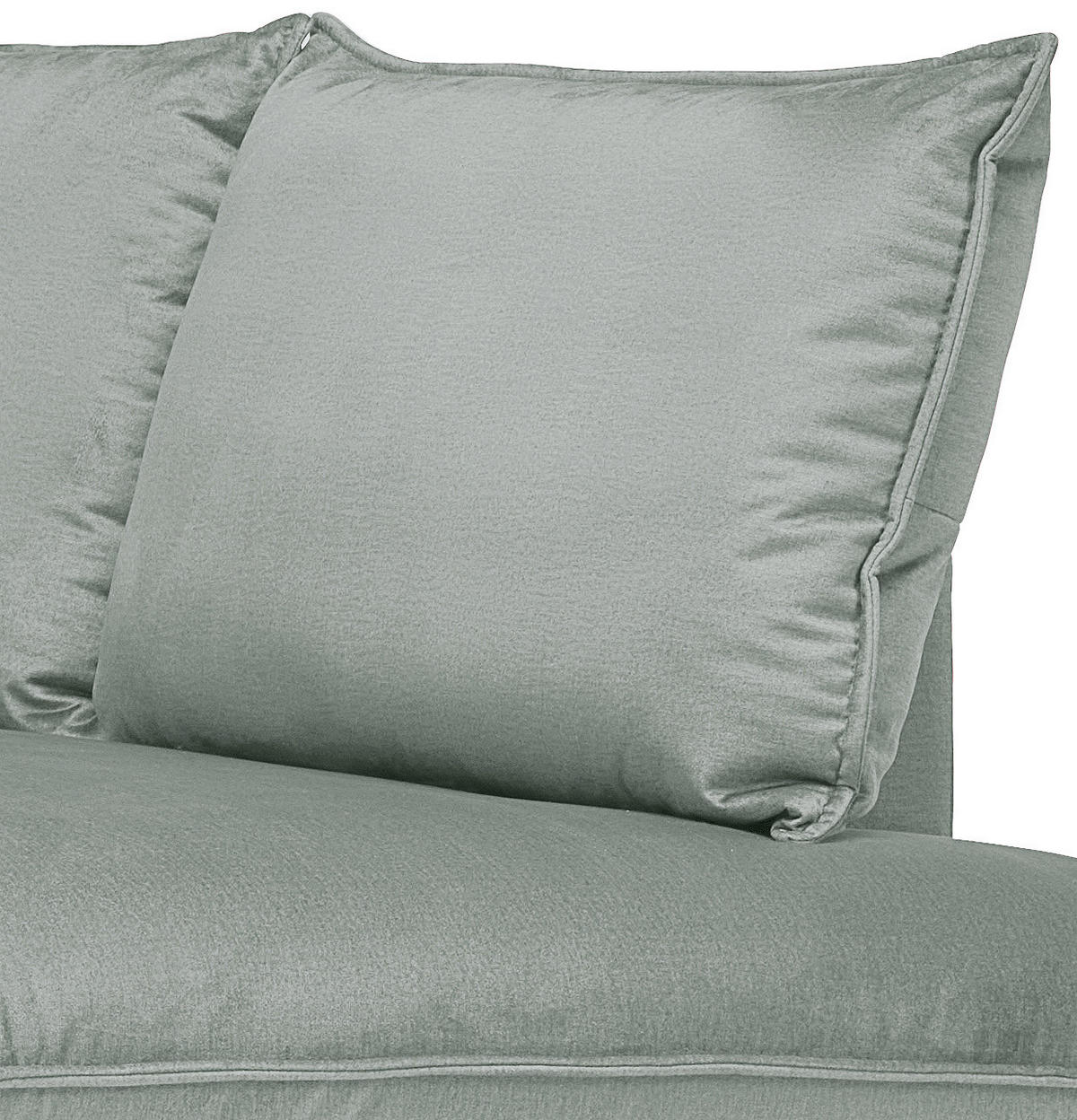 ECKSOFA Hellgrau Samt  - Hellgrau/Schwarz, Design, Textil/Metall (241/200cm) - Carryhome