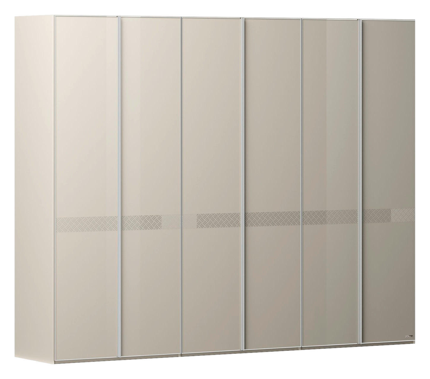 DREHTÜRENSCHRANK in Sandfarben - Sandfarben/Chromfarben, Design, Glas/Holzwerkstoff (298/222/68cm) - Joop!