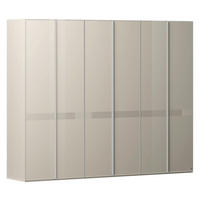 DREHTÜRENSCHRANK in Sandfarben  - Sandfarben/Chromfarben, Design, Glas/Holzwerkstoff (298/240/68cm) - Joop!