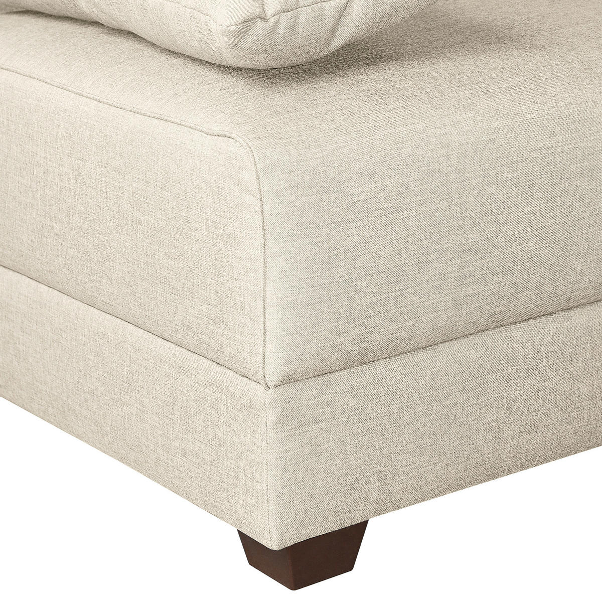SCHLAFSOFA in Webstoff Creme  - Dunkelbraun/Creme, Design, Holz/Textil (202/85/110cm) - MID.YOU