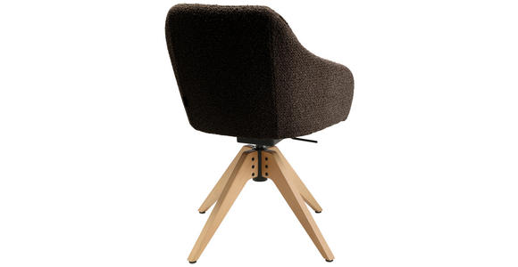 ARMLEHNSTUHL in Flachgewebe - Eichefarben/Dunkelbraun, Design, Holz/Textil (58/82,5-85,2/60cm) - Johann Jakob