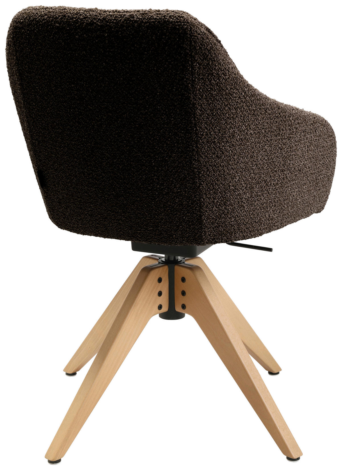 ARMLEHNSTUHL  in Flachgewebe  - Eichefarben/Dunkelbraun, Design, Holz/Textil (58/82,5-85,2/60cm) - Johann Jakob