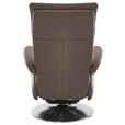 RELAXSESSEL in Leder Fango  - Edelstahlfarben/Fango, Design, Leder/Metall (78/112/85cm) - Cantus