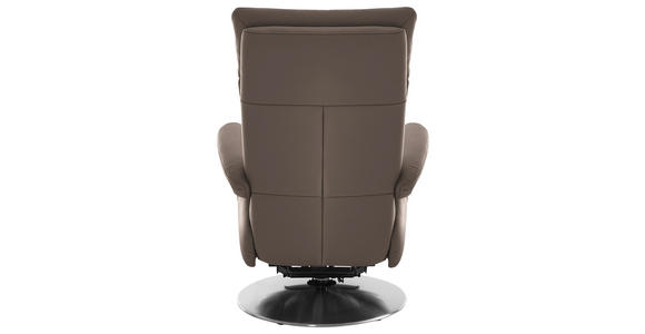 RELAXSESSEL in Leder Fango  - Edelstahlfarben/Fango, Design, Leder/Metall (78/112/85cm) - Cantus