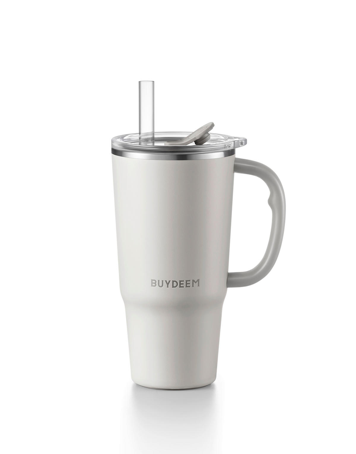 termosz, hőtartó pohár, utazó 0,7 l  - fehér, Basics, fém (9/21,4/12cm) - BUYDEEM